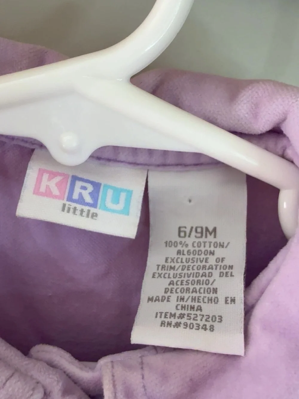 Vintage Kids R Us KRU Little Lavender Embroidered Dress floral 6-9 Months